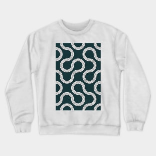 My Favorite Geometric Patterns No.35 - Green Tinted Navy Blue Crewneck Sweatshirt